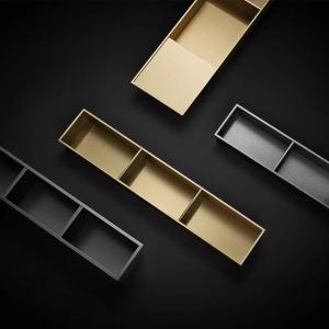 Customized Square Grids Metal 304 Stainless Steel Niche For Bathroom