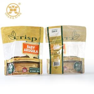 50 Microns Transparent Vegetable Packing Bags Biodegradable Lettuce Packaging