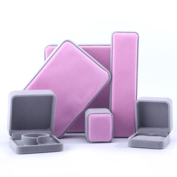 Buy Custom Grade Velvet Jewelry Packaging Box for Necklace Stud Earrings Bracelet and Ring at wholesale prices