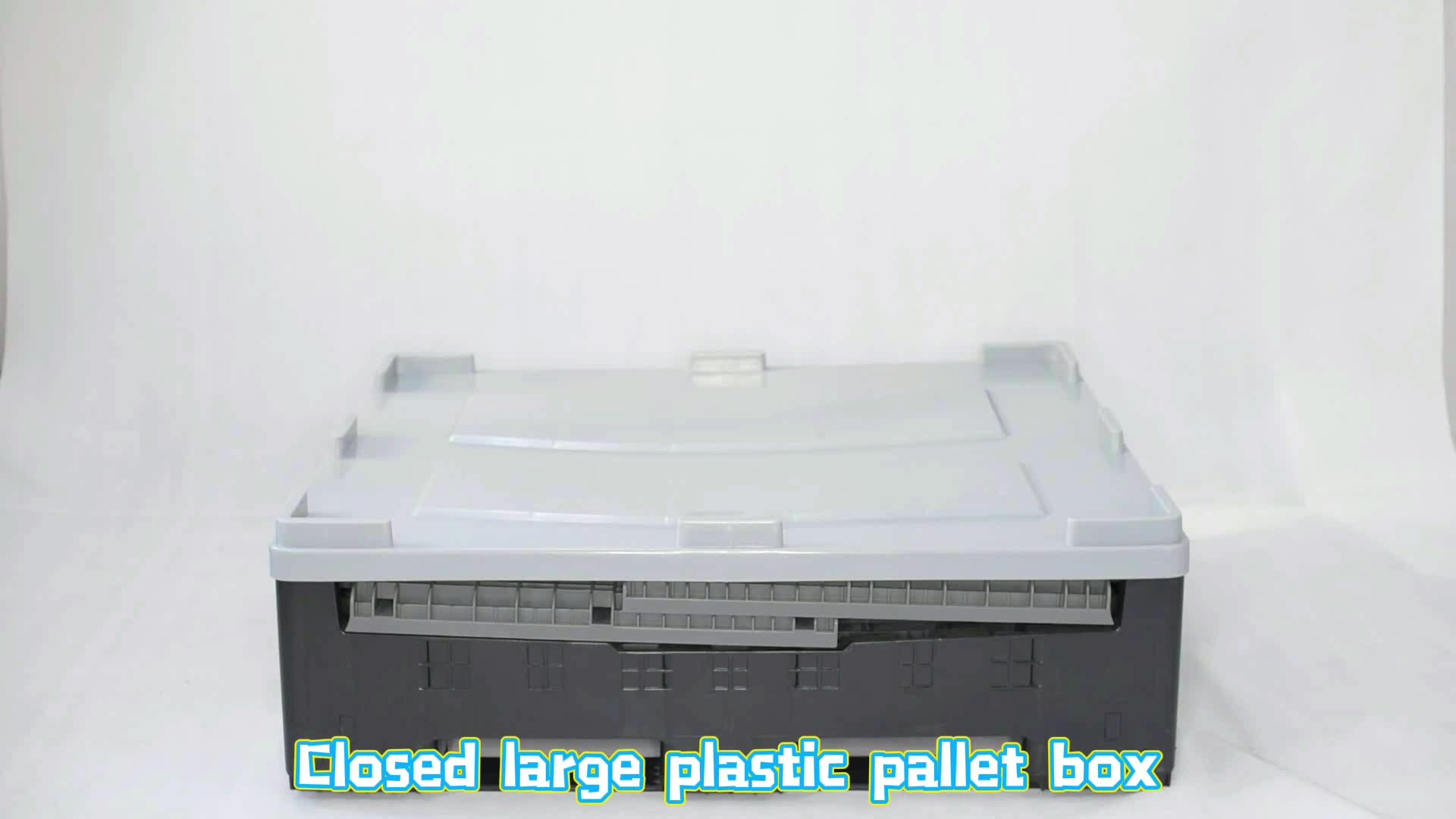 hdpe heavy duty solid big bulk stackable closed industry plastic pallet box