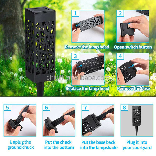 Creative light control induction lawn courtyard