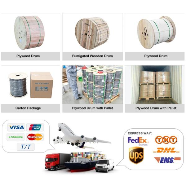 GYTA Aluminium Armored Fiber Optic Cable 2 to 144 Core Loose Tube Outdoor Duct Direct Burial Installation