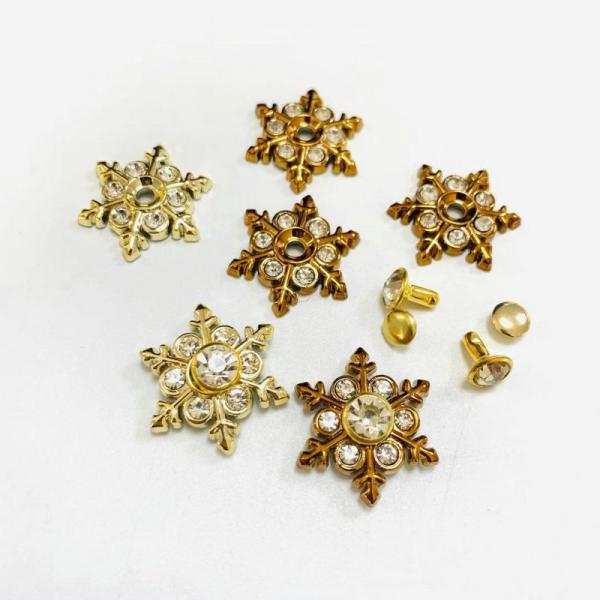Wholesale ABS garment rivet with nail rhinestone decoration plastic ornament