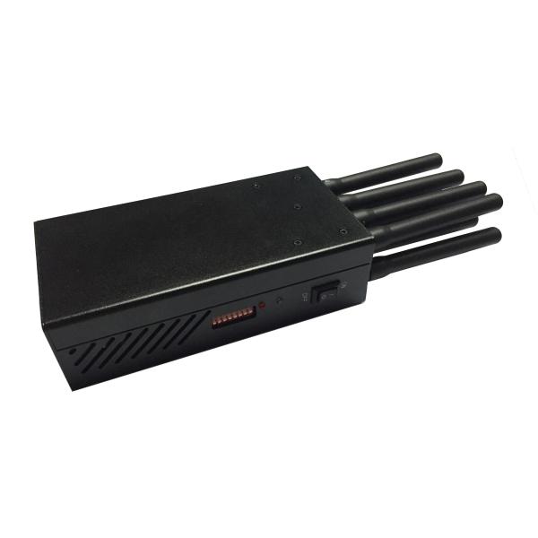 8 Bands Handheld Cell Phone Signal Jammer 2G / 3G / 4G / Wifi Blocker AC110V-240V