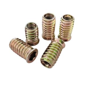 ODM Wood Rivet Nut , M6 Metric Threaded Inserts For Wood Stress Relieving