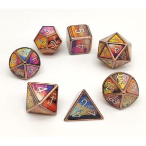 Antiwear Nontoxic Metal Dice RPG Exquisite Carving For Collection