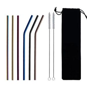 100% CP Titanium Drinking Straws Lightweight Customized Logo 200mm Length