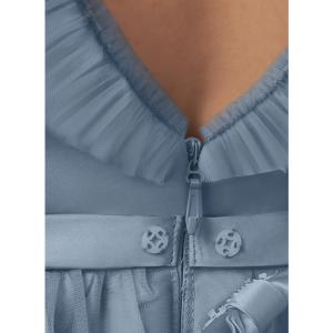 Popular Girl Kids Dress Blue Tulle OEM ODM Baby Flower Girl Dresses Sleeveless