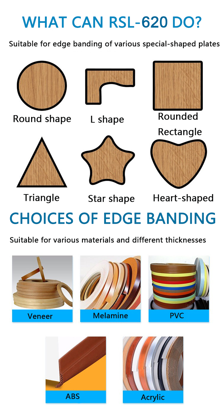 Curve Line Wood Edge Banding Machine Mdf Lipping Machine For Cabinet 0-20cm/S