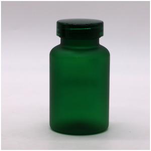 150CC PET Matte/Frosted Green Plastic Bottle with Child Resistance Cap and Label