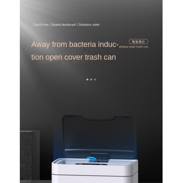 Living Room Home Kitchen Automatic Storage Bin with Lid Factory Wholesale Smart Sensor Stainless Steel Trash Can