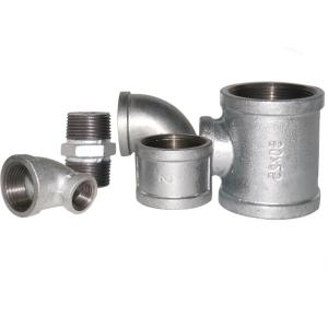 Zinc - Coated Hydraulic Pipe Fittings , Galvanized Cross Pipe Fitting Various
