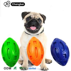 Dog Toy BallTough Squeaky Interactive Pet Toy Aggressive Chewers Made of Natural Rubber