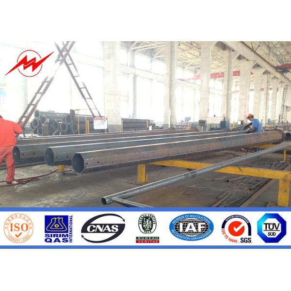 Double Circuit Electrical Power Steel Transmission Pole For Electricity