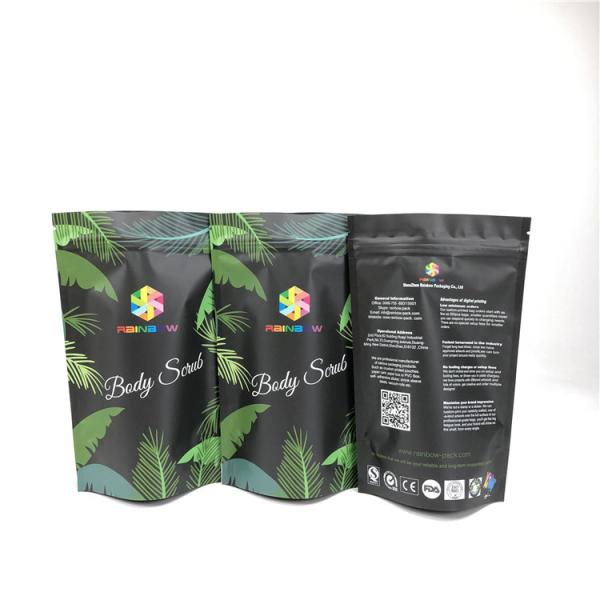 Buy Cosmetic Ocean Bath Salt Matte Mylar Reusable Zip Pouches Standing Smell Proof at wholesale prices