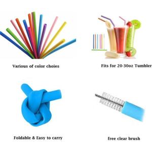 Eco Friendly Collapsible Silicone Drinking Cups With Straw Reusable Biodegradabl