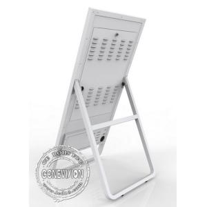 Portable Network LCD Advertising Player Kiosk 32 Inch With Sturdy Triangulated