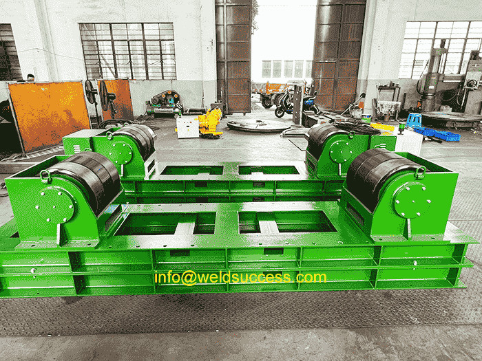 Buy 100T Tank Turning Rolls , Pipe Roller Stand With Wide PU Wheel Steel Band at wholesale prices