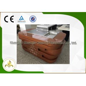 Quality Electric Mobile Teppanyaki Grill Equipment 1.4m Sculptured Acrylic Logo for sale
