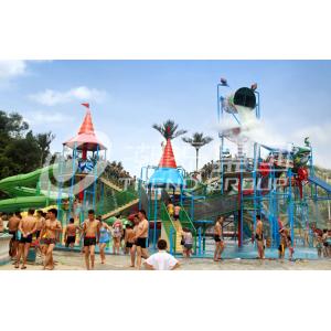 Commercial Medium Water House Aqua Playground Platform With Water Slide for