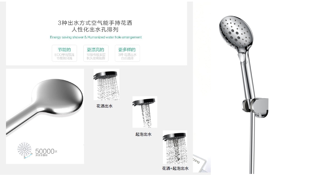AT-H003 thermostat controlled shower valves #304 SS Luxury Rainfall Shower faucets with hand shower water outlet
