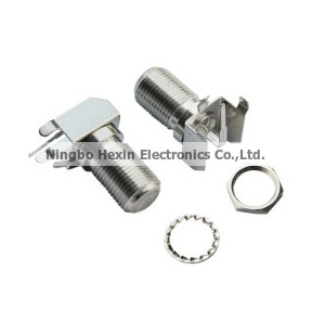 Quality F connector with brackets for pcb board for sale