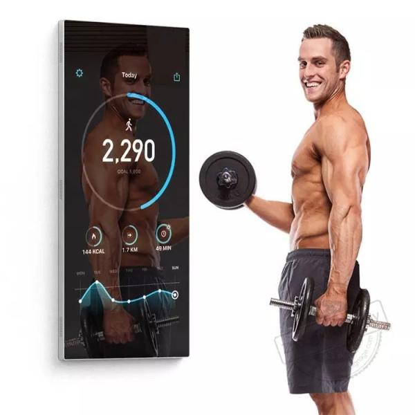43inch Capacitive Touchscreen Magic Fitness Mirror With Virtual Trainer And Personalized Workouts