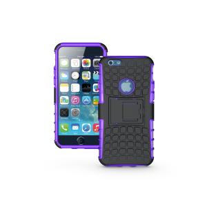 TPU+PC armor stand case for iPhone 6/6 Plus,unique design, Purple color, strong