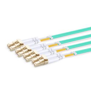 3m (10ft) MPO Female to 4 LC UPC Duplex OM3 50/125 Multimode Fiber Breakout