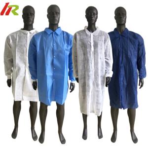 Visitor Coat Polypropylene Nonwoven Disposable Lab Coats