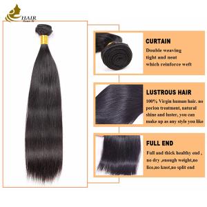 Wholesales Natural Black Straight Cuticle Aligned Virgin Human Hair Bundles