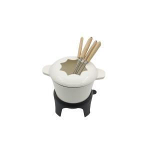 Custom Enamel Coating Cheese Fondue Pots 1.5 Quart Non Stick