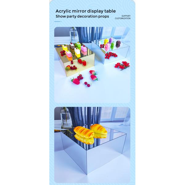 Modern Minimalist Acrylic Tea Table Square Shape For Luxurious Living Room Decor