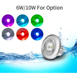 Stainless Steel RGB Recessed Pool Lights Submersible Underwater 10W
