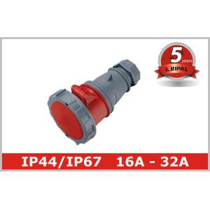 Pin and Sleeve Plug Industrial Power Socket IP44 IP67 Coupler Connector