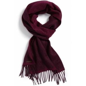 Geometric Reversible Winter Knitted Scarf Embroidery Logo / Wool Yarn Available