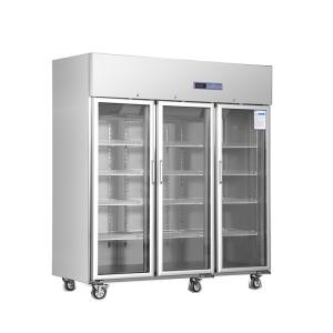 Quality 1500 Liter LED Digital Display Three Glass Door Pharmacy Medical Vaccine Refrigerator for sale