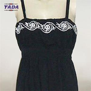 Women black batwing sleeve embroidery elegant dress ladies executive dresses