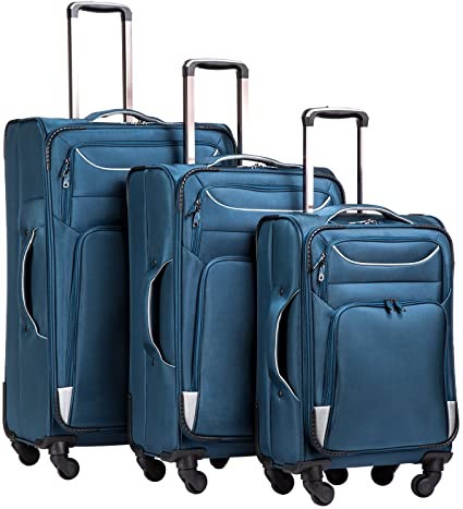 Buy Spinner Softshell Lightweight 3 Piece Trolley Luggage at wholesale prices
