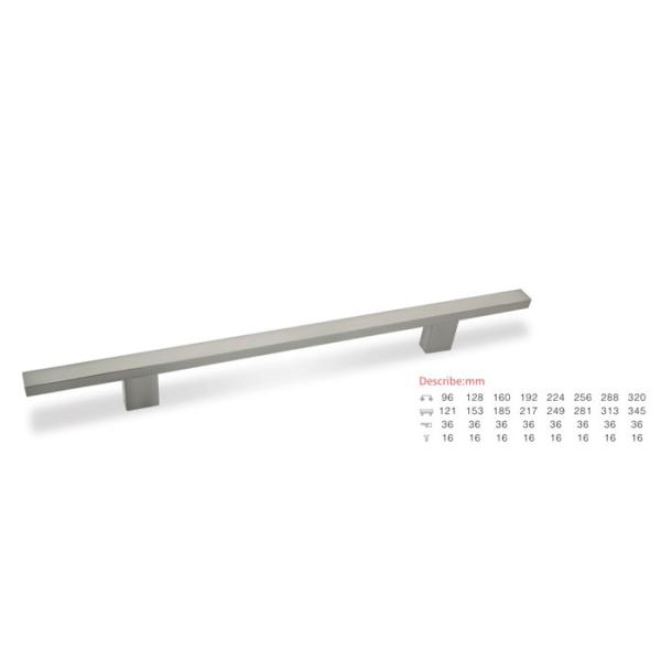 Anodized Aluminium Pull Handles , Sandblasting Aluminium Cabinet Handle 64/96