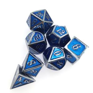 Metal Polyhedral Ming Dice Set Multipurpose Custom Edge Lightweight Sharp
