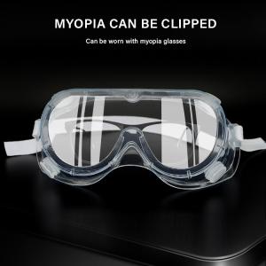 Lightweight Disposable Protective Goggles PVC With Clear PC Lens