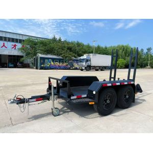 Heavy Duty Tandem Trailer Black Road Roller Trailer 3000kg Load