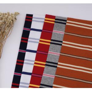Stiff And Clear Good Texture And Pure Cotton Striped Knit Fabric For Polo Shirt