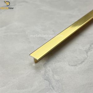 Edge Foshan Tile Trim T Shaped Transition Strip 7.4MM Polished Gold