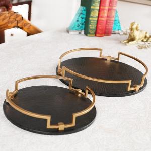 Livingroom Gold Metal 105Mm Decorative Display Trays