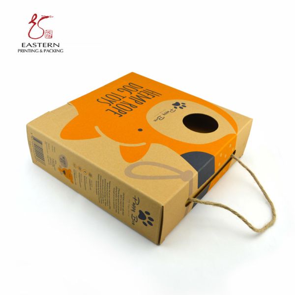 Custom Printed Dog Puppy Toys Packaging Boxes | Kraft Corrugated Cardboard Gift Box for Dog Toys