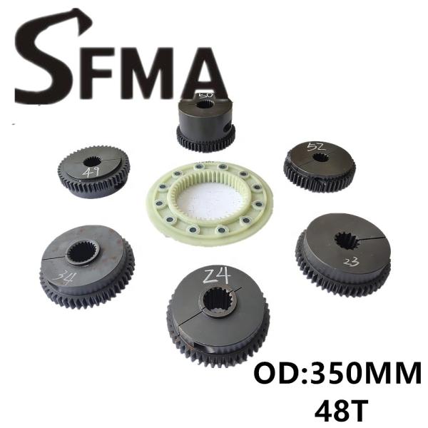 Buy 350MM Connection Final Drive 48Teeth Excavator Accessories at wholesale prices