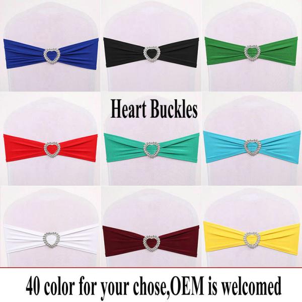 Coloured Spandex Sash Universal Lycra Chair Sash For Wedding party Decoration Lycra Band Bow Tie Band