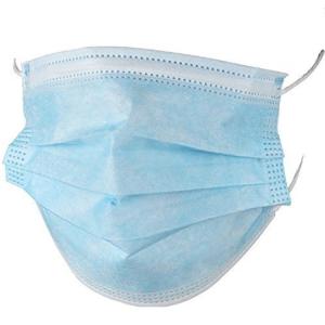 Soft 3 Ply Disposable Face Mask Non Woven Material Low Respiratory Resistance